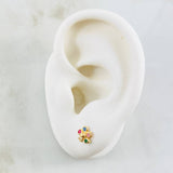 Topos Flor 5 Petalos 0.85gr / 6.3mm Oro Amarillo 18K *