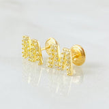 Topos Letra M 1.3gr / Oro Amarillo 18K *
