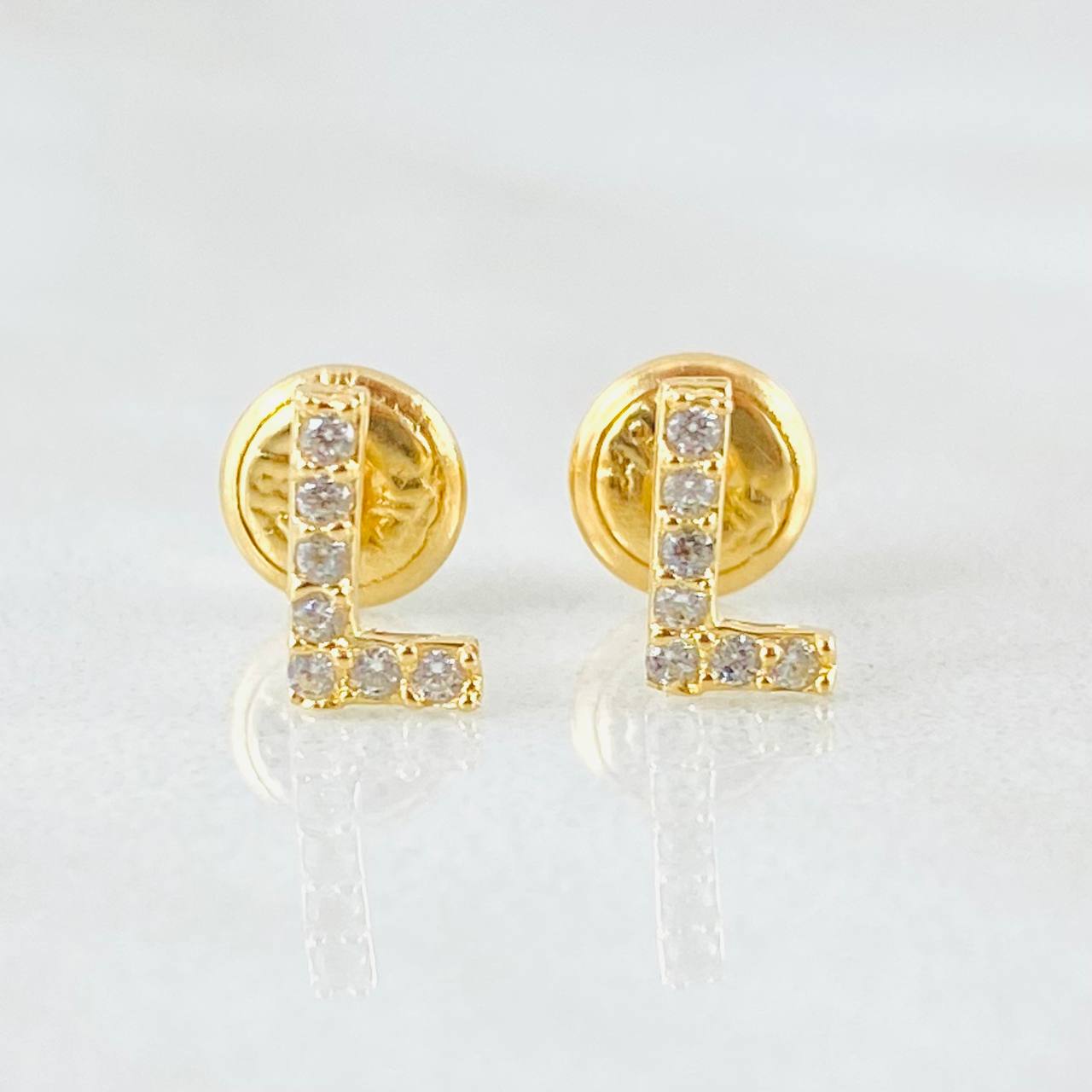 Topos Letra L 0.6gr / Oro Amarillo 18K *