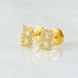 Topos Letra B 0.8gr / Oro Amarillo 18K *