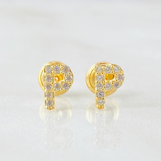 Topos Letra P 0.75gr / Oro Amarillo 18K *