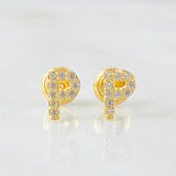 Topos Letra P 0.75gr / Oro Amarillo 18K *