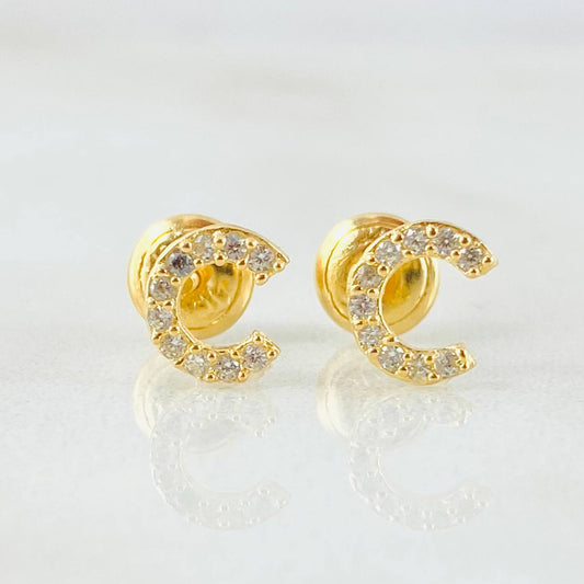 Topos Letra C 0.75gr / Oro Amarillo 18K *