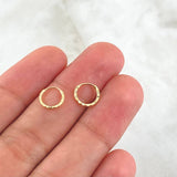 Candongas Aro Rayado 0.3gr / 9mm Oro Amarillo 18K