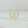 Candongas Aro Rayado 0.3gr / 9mm Oro Amarillo 18K *