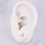 Topos Estrella Diamantes 14pts 1.15g / 4.4mm Oro Amarillo 18K