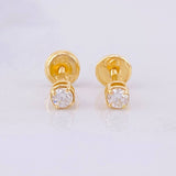 Topos Cuatro Garras Diamante 20pts 0.9g / 3.4mm Oro Amarillo 18K