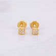 Topos Flor Trebol Esmeraldas 6pts 0.95g / 3.8mm Oro Amarillo 18K