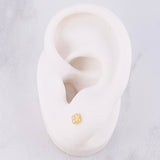 Topos Flor Trebol Esmeraldas 6pts 0.95g / 3.8mm Oro Amarillo 18K