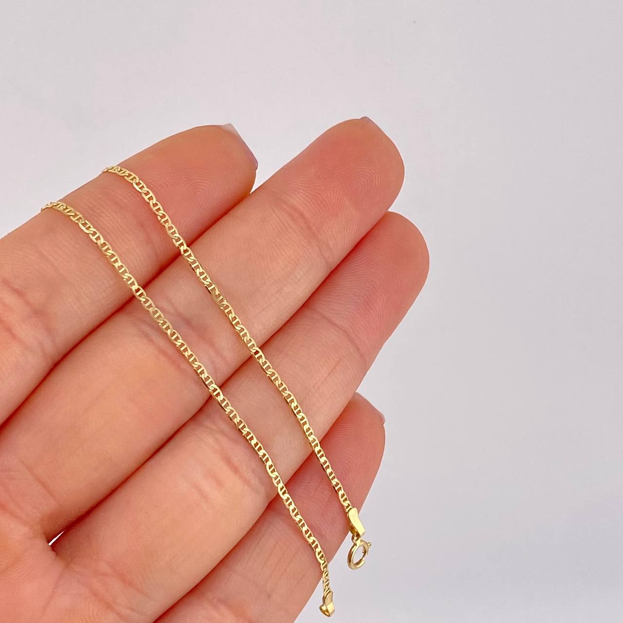 Cadena Plana 1.55g / 40cm / 1.35mm Oro Amarillo 18K