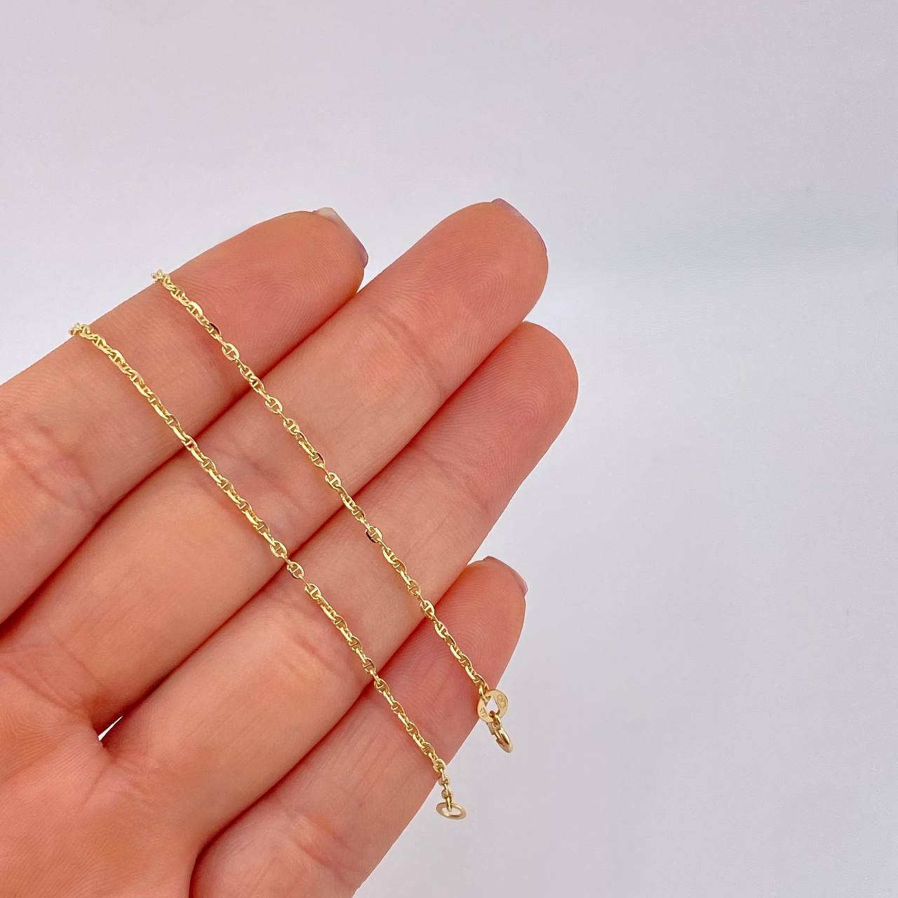 Cadena Escalera 2.7g / 50.5cm / 1.4mm Oro Amarillo 18K