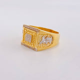 Anillo San Miguel Arcangel 11.75g / T11 1/4 Dos Oros Amarillo Blanco 18K