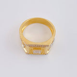 Anillo San Miguel Arcangel 11.75g / T11 1/4 Dos Oros Amarillo Blanco 18K
