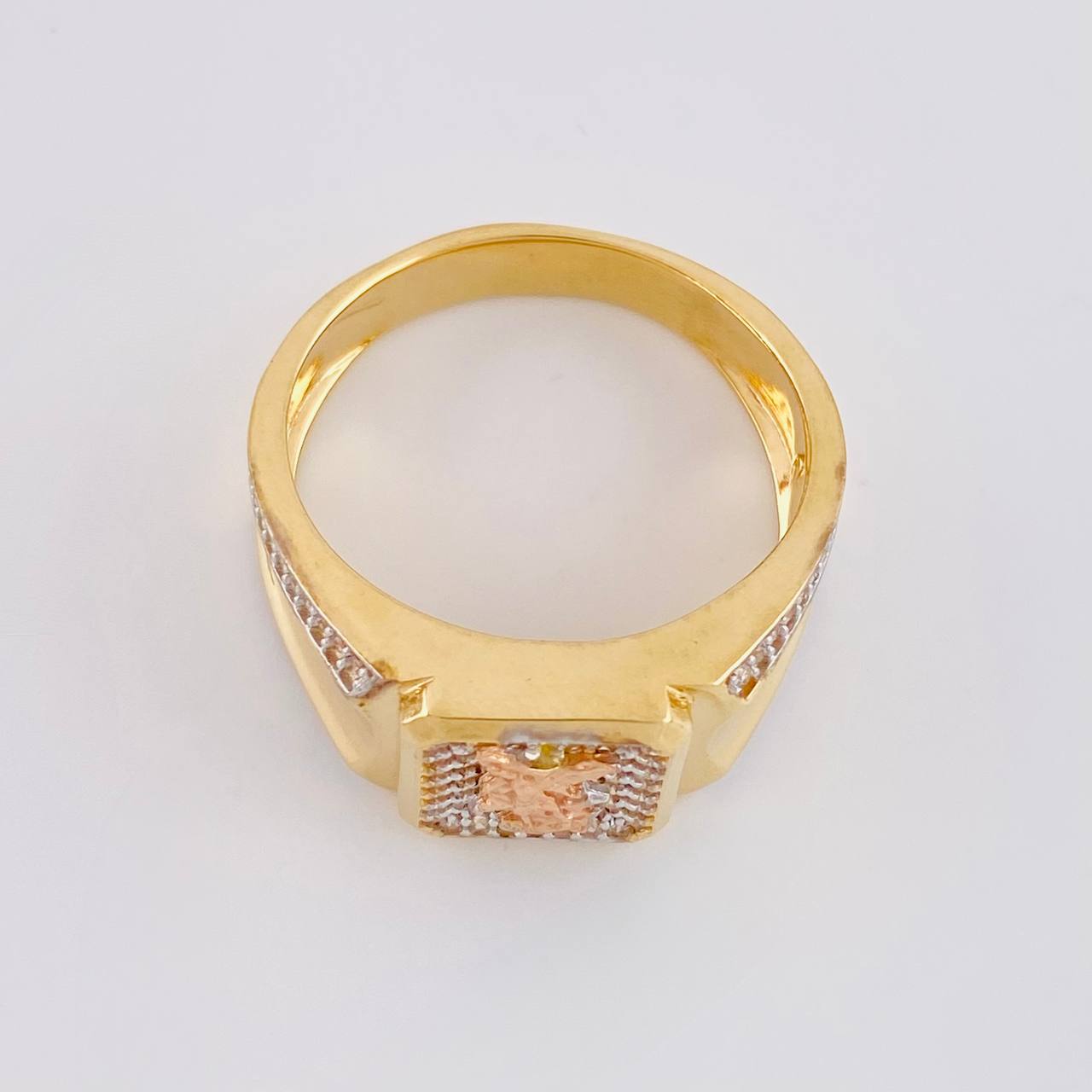 Anillo San Miguel Arcángel 9.3g / T11 3/4 Tres Oros 18K