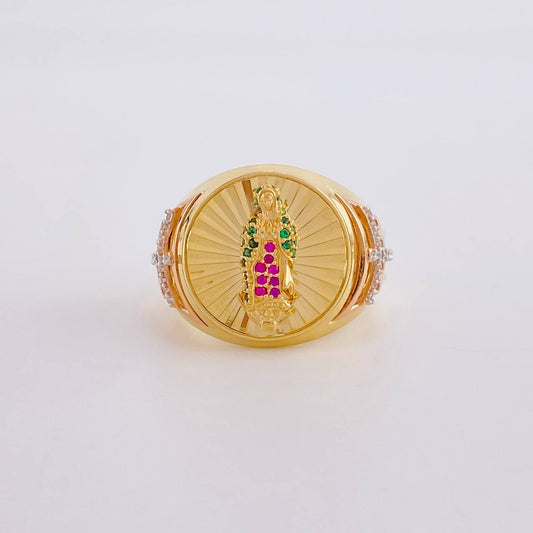Anillo Virgen de Guadalupe 10.8g / T11 Tres Oros 18K