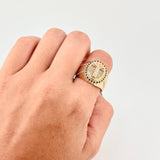 Anillo Inri 10g / T10 Dos Oros Amarillo Blanco 18K