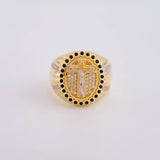 Anillo Inri 10g / T10 Dos Oros Amarillo Blanco 18K
