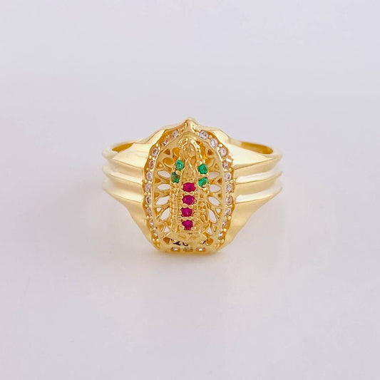 Anillo Virgen de Guadalupe 3.85g / T8 Oro Amarillo 18K