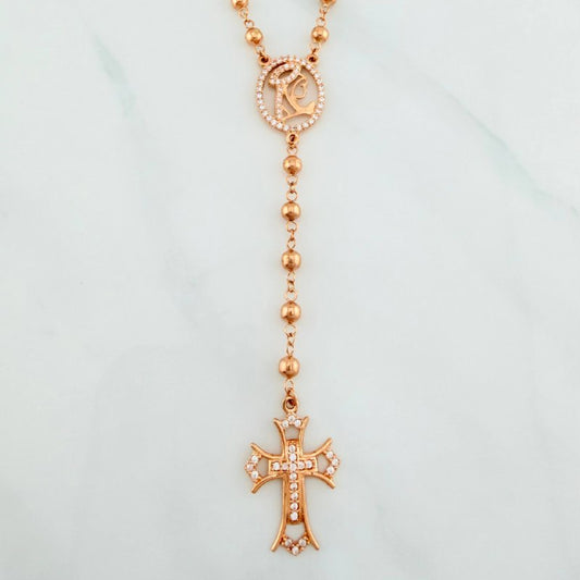 Rosario Virgen Milagrosa 12.7 g / 39.6 cm / 5 mm Oro Rosa 18K