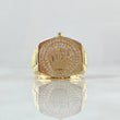 Anillo Correa Corona RX 12.4gr / T9 3/4 / Circones Blancos Oro Amarillo 18K