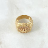Anillo Correa Corona RX 12.4gr / T9 3/4 / Circones Blancos Oro Amarillo 18K