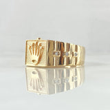 Anillo Correa Corona RX 5.7gr / T11 / Circones Blancos Oro Amarillo 18K