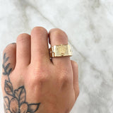 Anillo Correa Corona RX 5.7gr / T11 / Circones Blancos Oro Amarillo 18K