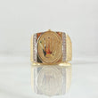 Anillo Corona RX 7gr / T11 3/4 / Circones Blancos Oro Amarillo 18K