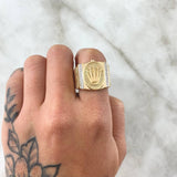 Anillo Corona RX 7gr / T11 3/4 / Circones Blancos Oro Amarillo 18K
