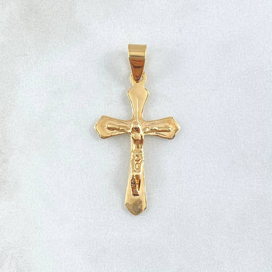 Dije Cruz Cristo 2.45gr / 4cm / Punteado Oro Amarillo 18K