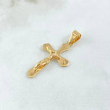 Dije Cruz Cristo 2.45gr / 4cm / Punteado Oro Amarillo 18K