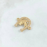 Herraje Herradura Caballo 2.65gr / 2.5cm / Circones Blancos Negro Oro Amarillo 18K