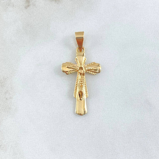 Dije Cruz Cristo 2.9gr / 3.7cm / Bordeado Oro Amarillo 18K