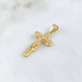 Dije Cruz Cristo 2.9gr / 3.7cm / Bordeado Oro Amarillo 18K