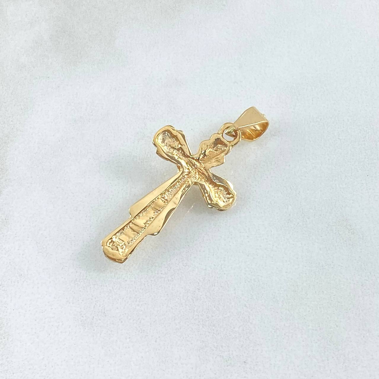 Dije Cruz Cristo 2.9gr / 3.7cm / Bordeado Oro Amarillo 18K