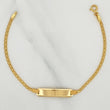 Pulso Chino Placa Rectangular 3.35 g / 17 cm / 2.2 mm Oro Amarillo 18K