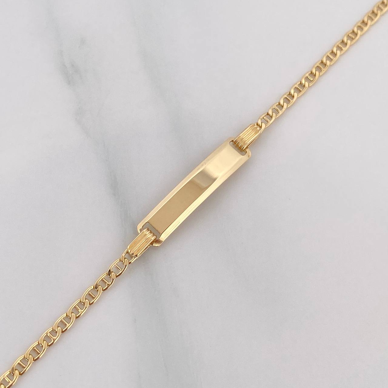 Pulso Bebé Escalera Placa Rectangular 1.65 g / 16 cm / 1.9 mm Oro Amarillo 18K