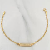 Pulso Bebé Escalera Placa Rectangular 1.65 g / 16 cm / 1.9 mm Oro Amarillo 18K