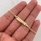 Pulso Bebé Escalera Placa Rectangular 1.65 g / 16 cm / 1.9 mm Oro Amarillo 18K