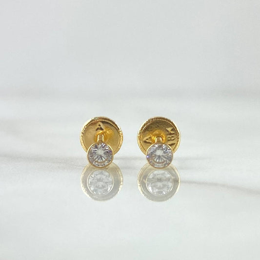 Topos Bisel 0.6gr / 4mm Oro Amarillo 18K ©