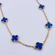Cadena Aro Seguido Trebol 31.7gr / 68.3cm / 1.9mm Lapislazuli Oro Amarillo Nac.Esp. 18K &