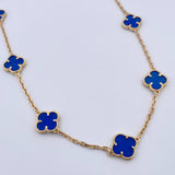 Cadena Aro Seguido Trebol 31.7gr / 68.3cm / 1.9mm Lapislazuli Oro Amarillo Nac.Esp. 18K &