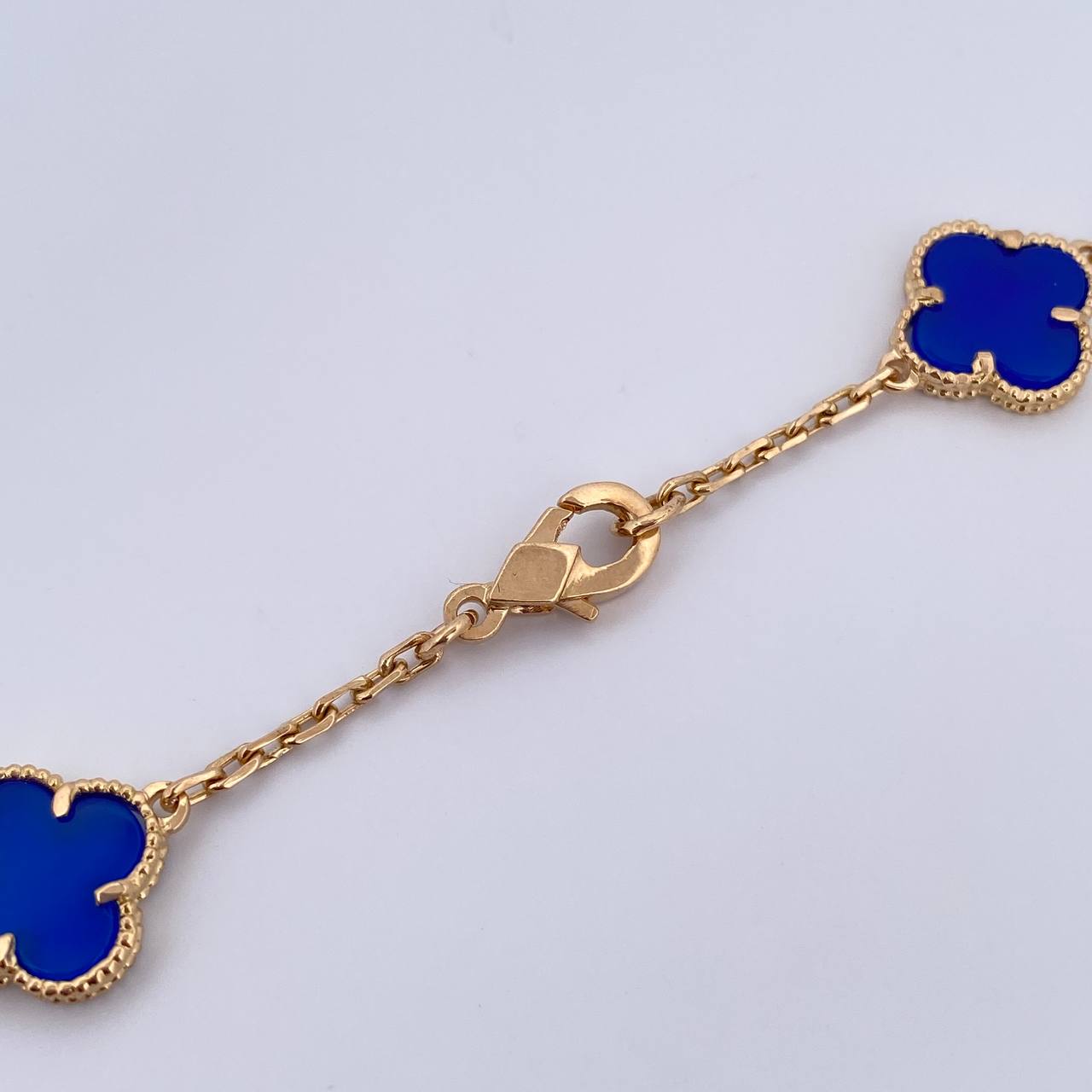 Cadena Aro Seguido Trebol 31.7gr / 68.3cm / 1.9mm Lapislazuli Oro Amarillo Nac.Esp. 18K &