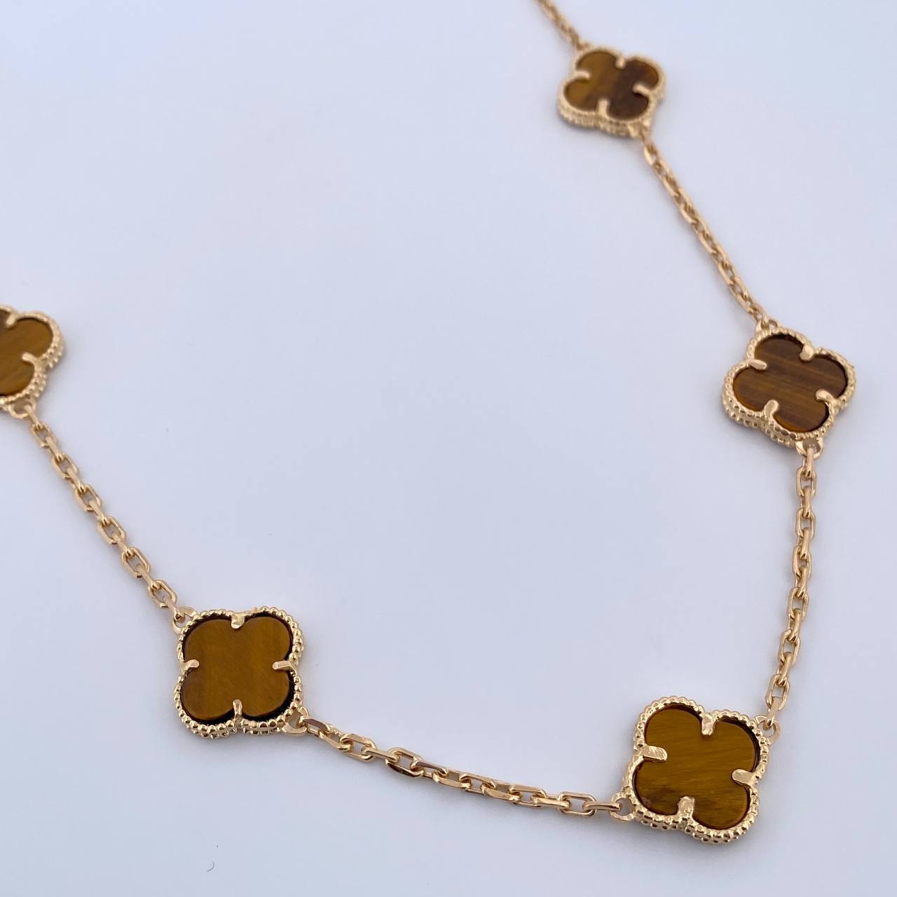 Cadena Aro Seguido Trebol 31gr / 68.2cm / 1.8mm Ojo De Tigre Oro Amarillo Nac.Esp. 18K &