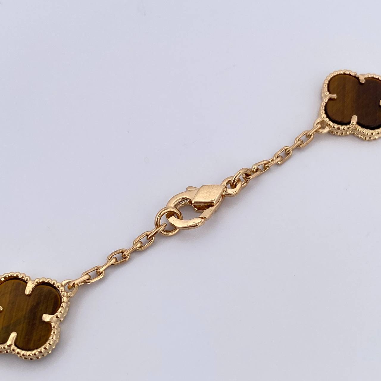 Cadena Aro Seguido Trebol 31gr / 68.2cm / 1.8mm Ojo De Tigre Oro Amarillo Nac.Esp. 18K &