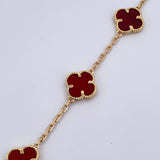 Pulso Aro Seguido Trebol 10.7gr / 21cm / 1.9mm Agata Oro Amarillo Nac.Esp. 18K &