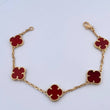 Pulso Aro Seguido Trebol 10.7gr / 21cm / 1.9mm Agata Oro Amarillo Nac.Esp. 18K &