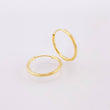 Candongas Aro Liso 0.45 g / 1.2 cm Oro Amarillo 18K