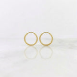 Candongas Aro Liso 0.4 g / 1 cm Oro Amarillo 18K