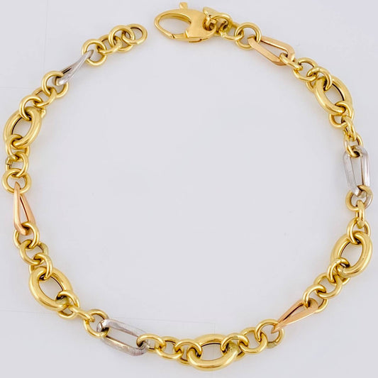 Pulso Aro Seguido 3.85gr / 19cm / 5mm Tres Oros 18K